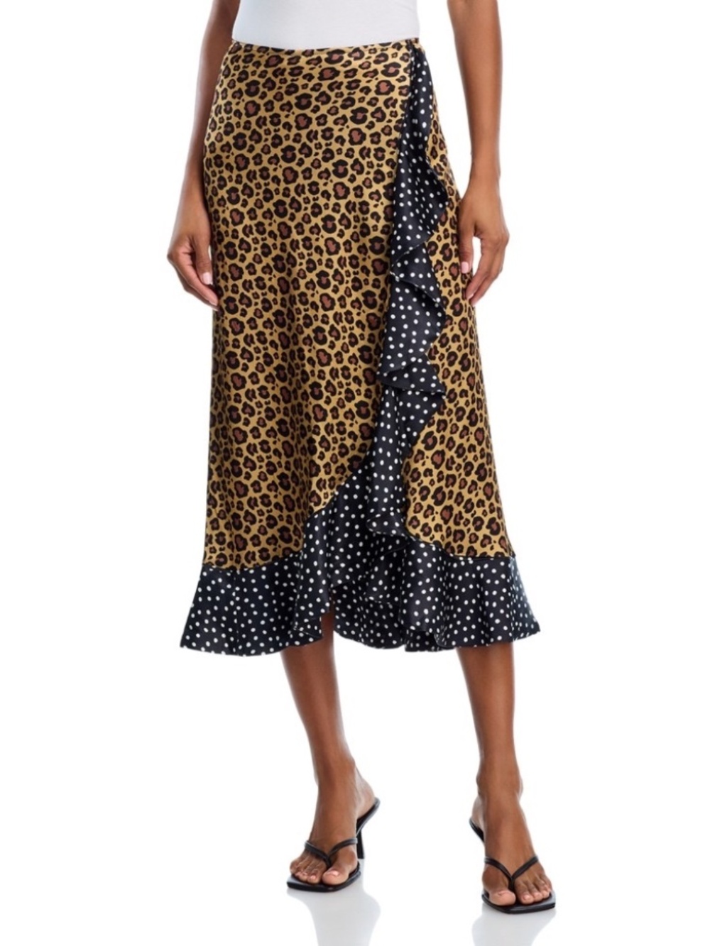 1DayOnly PRICE CUT‼️NWT ♻️Aqua Angelica Hicks animal print/polka dot maxi skirt